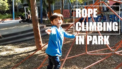 Rope Climbing in Park for Kids  -  Adventure Sports for Kids
