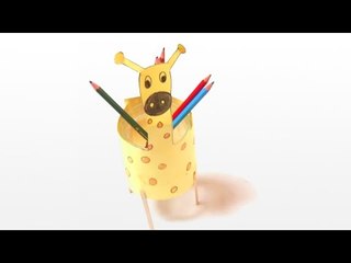 Fabriquer un pot à crayons girafe