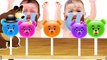 Bad Baby Crying and Learn Colors Colorful Gummy Bear Lollipop Finger Family Songs Collection