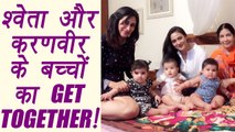 Shweta Tiwari son Reyansh BONDING with Karanvir's Twins; Watch here | FilmiBeat
