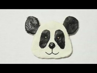 Fabriquer un panda en pâte à sel