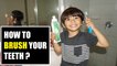 How To Brush Your Teeth for Kids Step by Step - Kid brushing his teeth