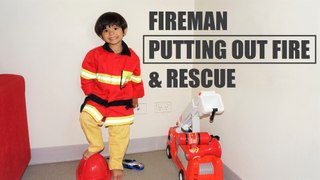 Fireman Sam Putting Out Fire  Rescue People  Fire Fighter Activities