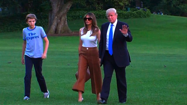 Melania et Barron Trump s'installent à la Maison Blanche