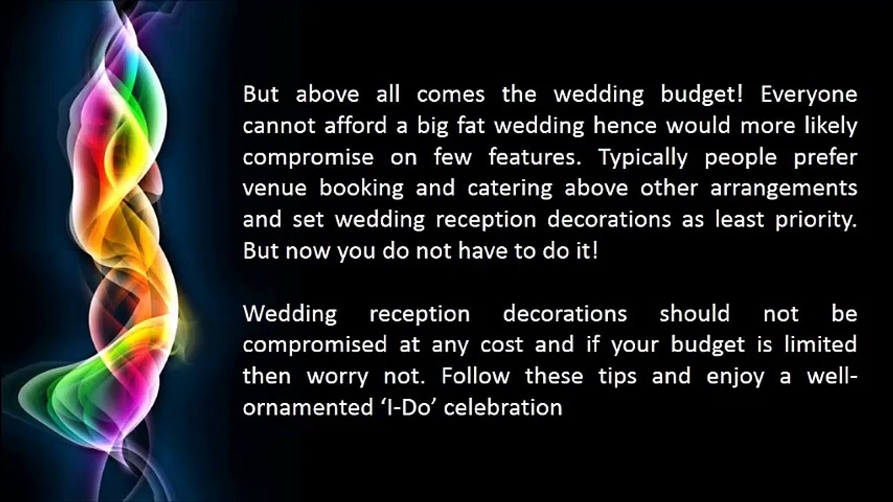 Tips for Wedding Reception Decorations on a Limited Budget