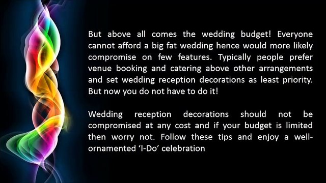 Tips for Wedding Reception Decorations on a Limited Budget
