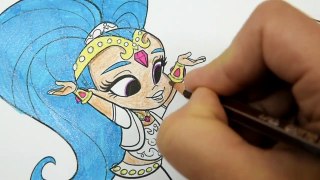 Shimmer and Shine Coloring Book Pages Sparkle colora