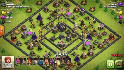 Clash Of Clans - 9 TH Attack 3 Stars Strategy