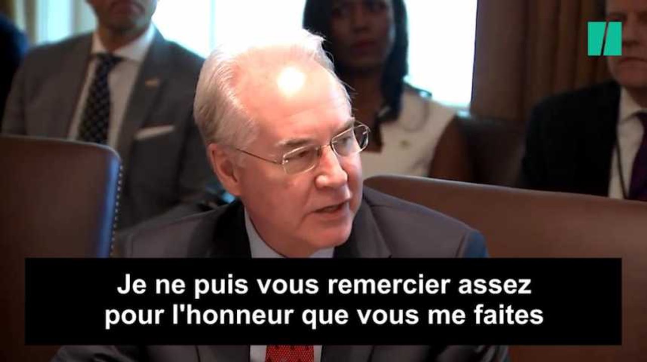 Trump réunit enfin son gouvernement pour... chanter ses louanges