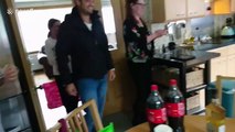 Mother freaks out as her son comes home for the first time in two years