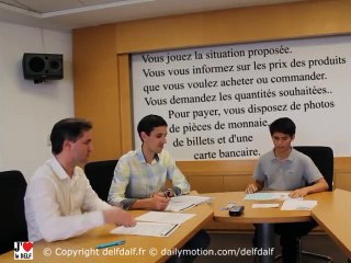 Production orale DELF A1 Tous Publics 3ème partie : dialogue simulé