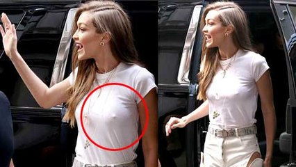 Download Video: Gigi Hadid Goes BRALESS & Flashes Nipples In NYC | Unseen Pictures