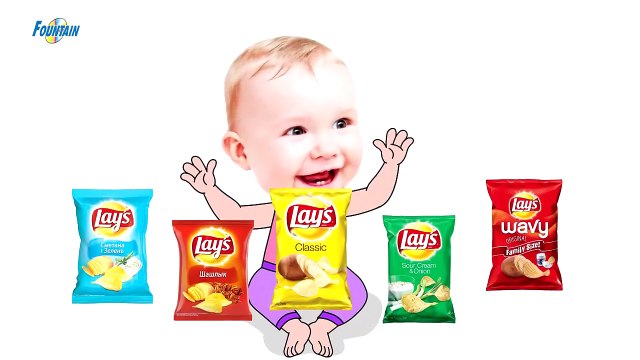 Bad Baby crying and learn colors-Colorful Chips Lays vs Superman- Finger Famil