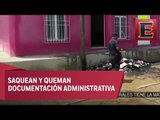 Maestros de la CNTE vandalizan oficinas de la SEP en Chiapas