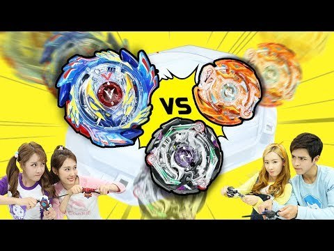 캐리 엘리 줄리 캐빈의 '고~ 슛!' 베이블레이드 버스트 갓 시리즈 팽이 대결(Beyblade) | 캐리와장난감친구들