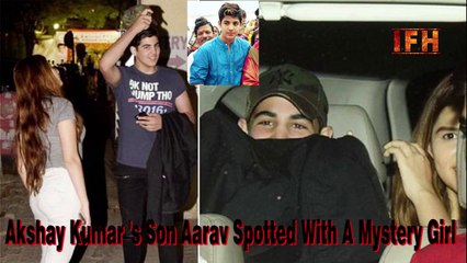 Akshay Kumar's son Aarav Kumar spotted with a mystery girl