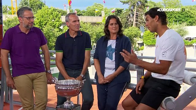 Rafael Nadal Interview at the Eurosport studio after his victory st RG 2017