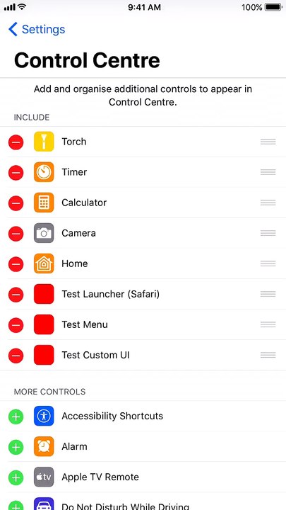 Hamza Sood  The new control centre has a system only plugin mechanism Example plugins on Github