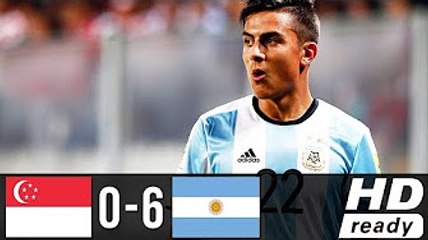 All Goals & highlights HD - Singapore 0-6 Argentina 13.06.2017 HD
