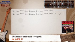 Rock You Like A Hurricane - Scorpions Guitar Backing Track with chords and lyrics