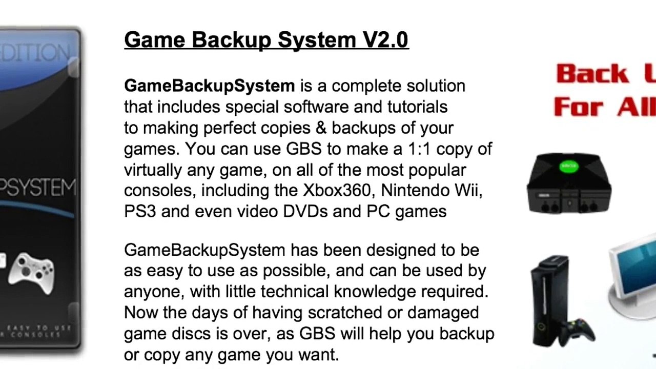 Game Backup System Copy And Backup Any Game
