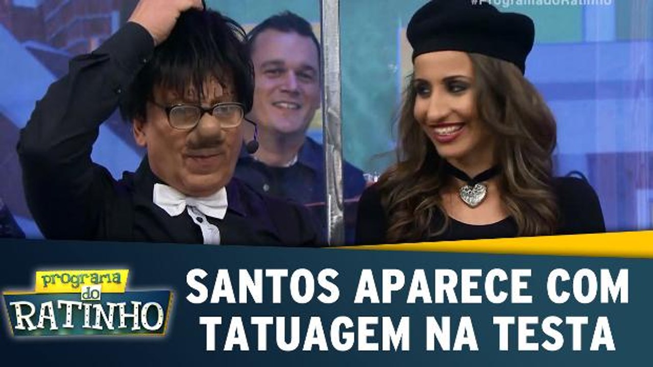 Santos aparece com tatuagem na testa