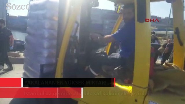 İstanbul’da gemide 212 kilo saf kokain ele geçirildi
