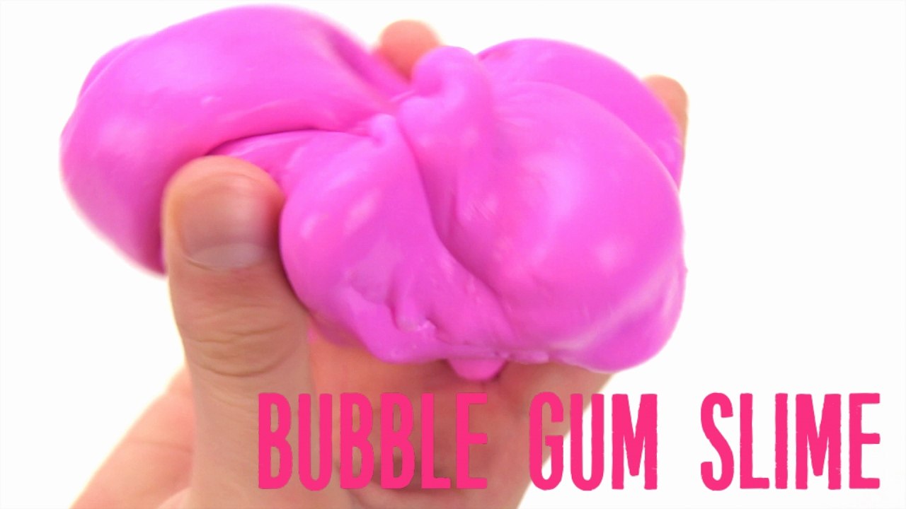 How to make BUBBLE GUM SLIME without borax, Eye drops or contact solution, toothpaste DIY