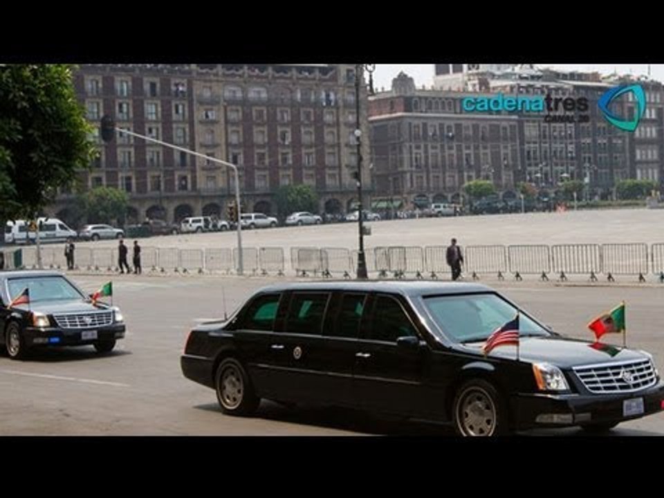 Llega el presidente Barack Obama a Palacio Nacional en "La bestia" / Obama visits Mexico