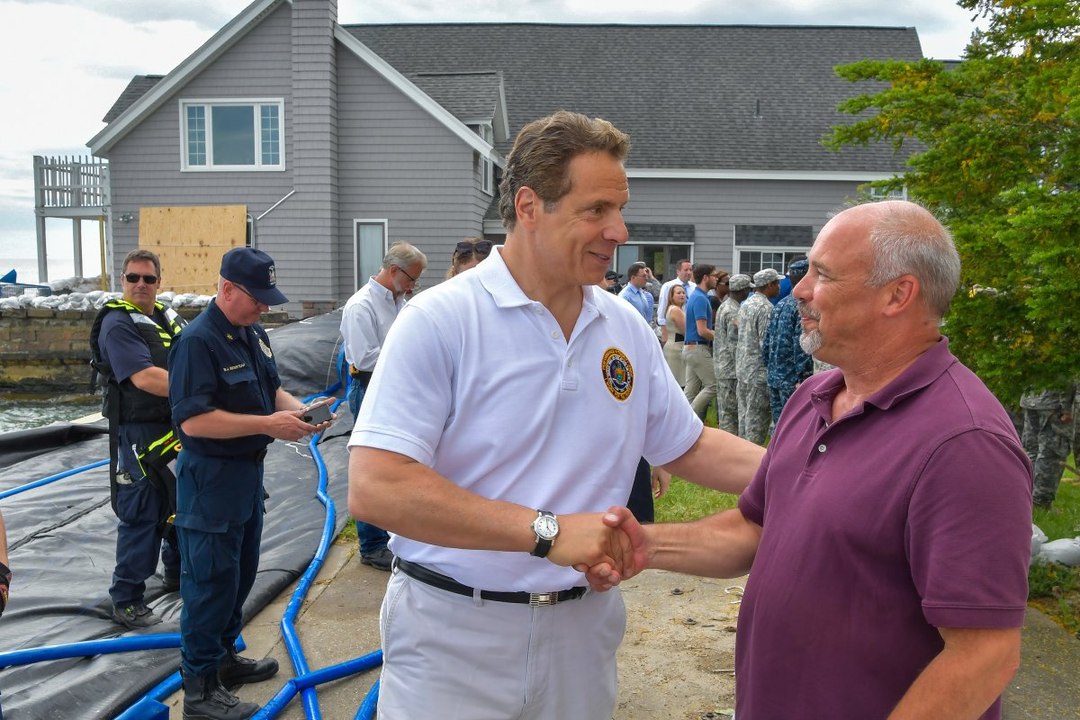 Temporary Dam Installation Shows Extent of Lake Ontario Flooding Damage