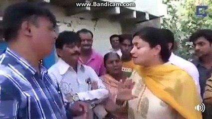 Indian member parliament fell into sewerage  gutter while speaking against.......watch video