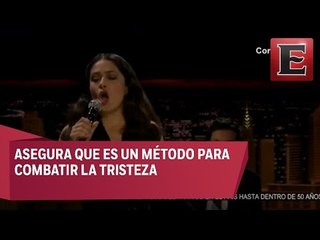 Salma Hayek reversiona All by myself en salsa