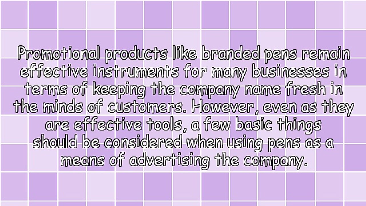 The Business Of Promoting Branded Pens