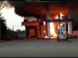 Bike catches fire while being refuelled at petrol pump in Sedam, Kalaburagi