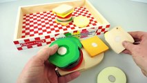 Making A Toy Velcro Sandwich And Velcro Hamburger  Playset For Children  Toyshop - Toys F