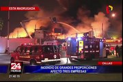 Callao: incendio de grandes proporciones afectó tres empresas