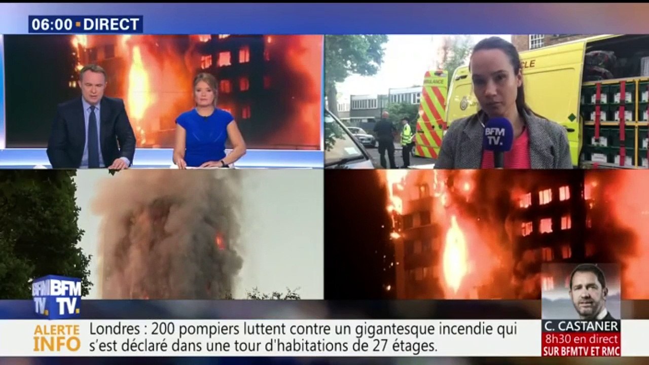 Un incendie ravage un tour d'habitation de Londres