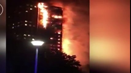 London fire  fears of people trapped as major blaze engulfs tower block