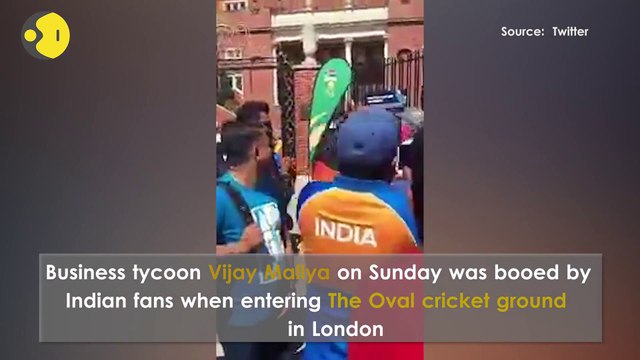 Vijay Mallya booed with 'chor, chor' chants as he entered the Oval stadium