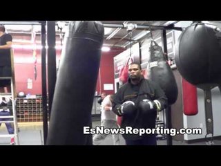 cuban boxing star mike perez on heavybag