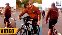 Salman Khan Performs Bicycle STUNTS On Western Express Highway Of Mumbai