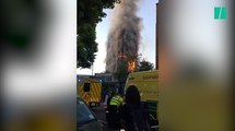 Un gigantesque incendie dévaste une tour d'habitations à Londres