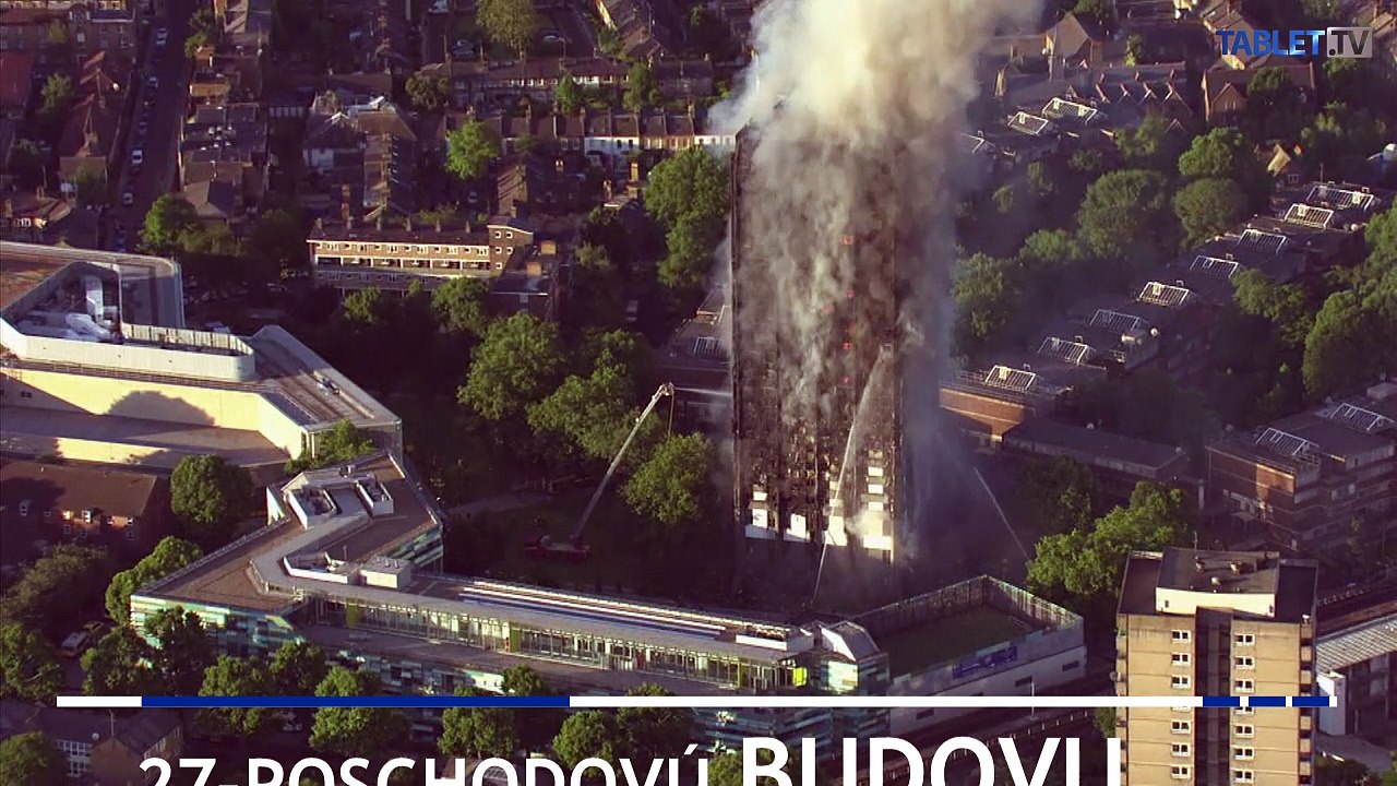 V Londýne horí 27-poschodová budova