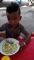 Chhaiya s'friend eating Cambodian noodle, fu