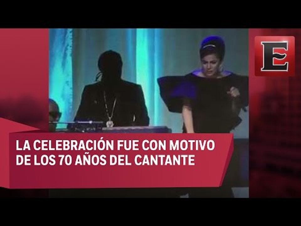 Lady Gaga y Stevie Wonder cantan Happy Birthday a Elton John