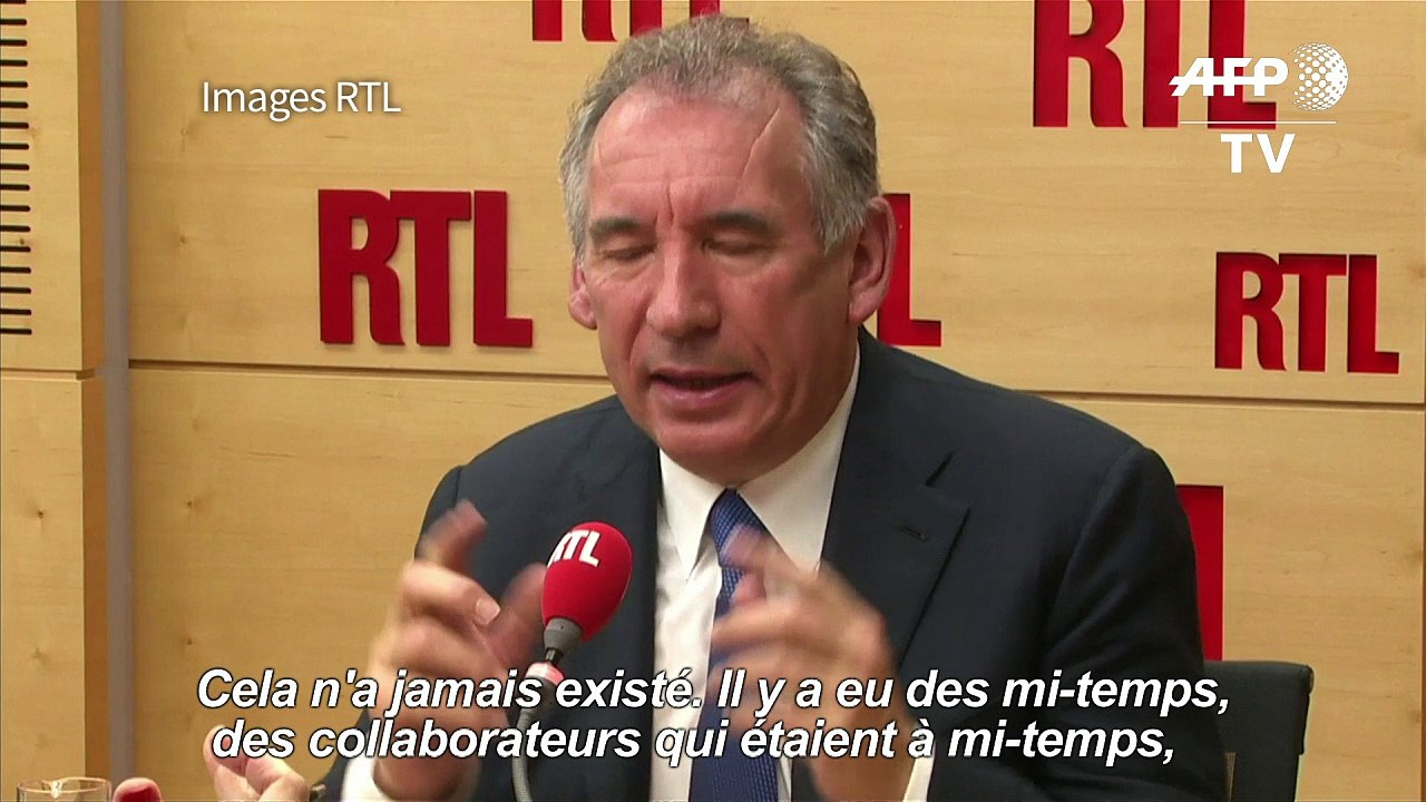 Bayrou: il n'a "jamais existé" d'emplois fictifs au MoDem