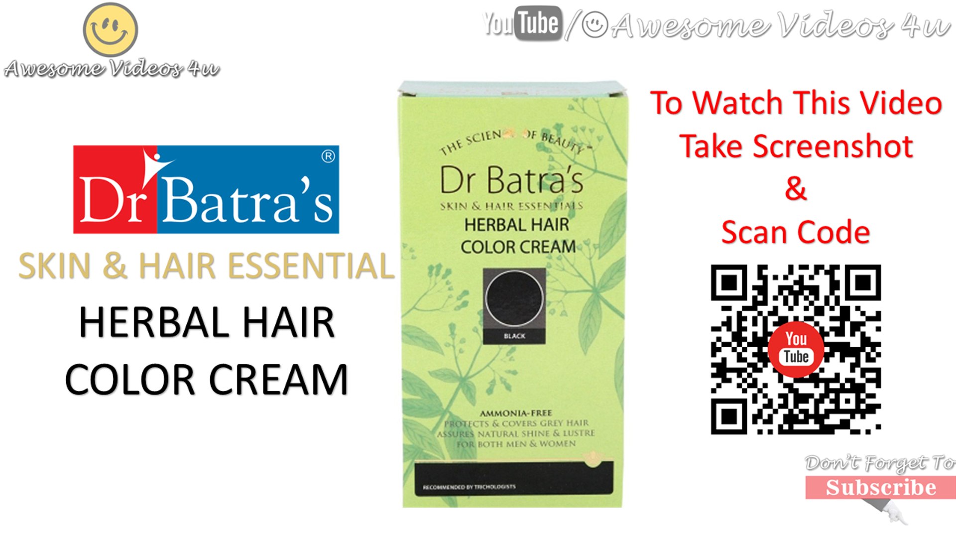 Dr. Batra's Herbal Hair Color Cream | Natural Hair Color With Heena |  Unboxing | Awesome VIdeos 4u - video Dailymotion