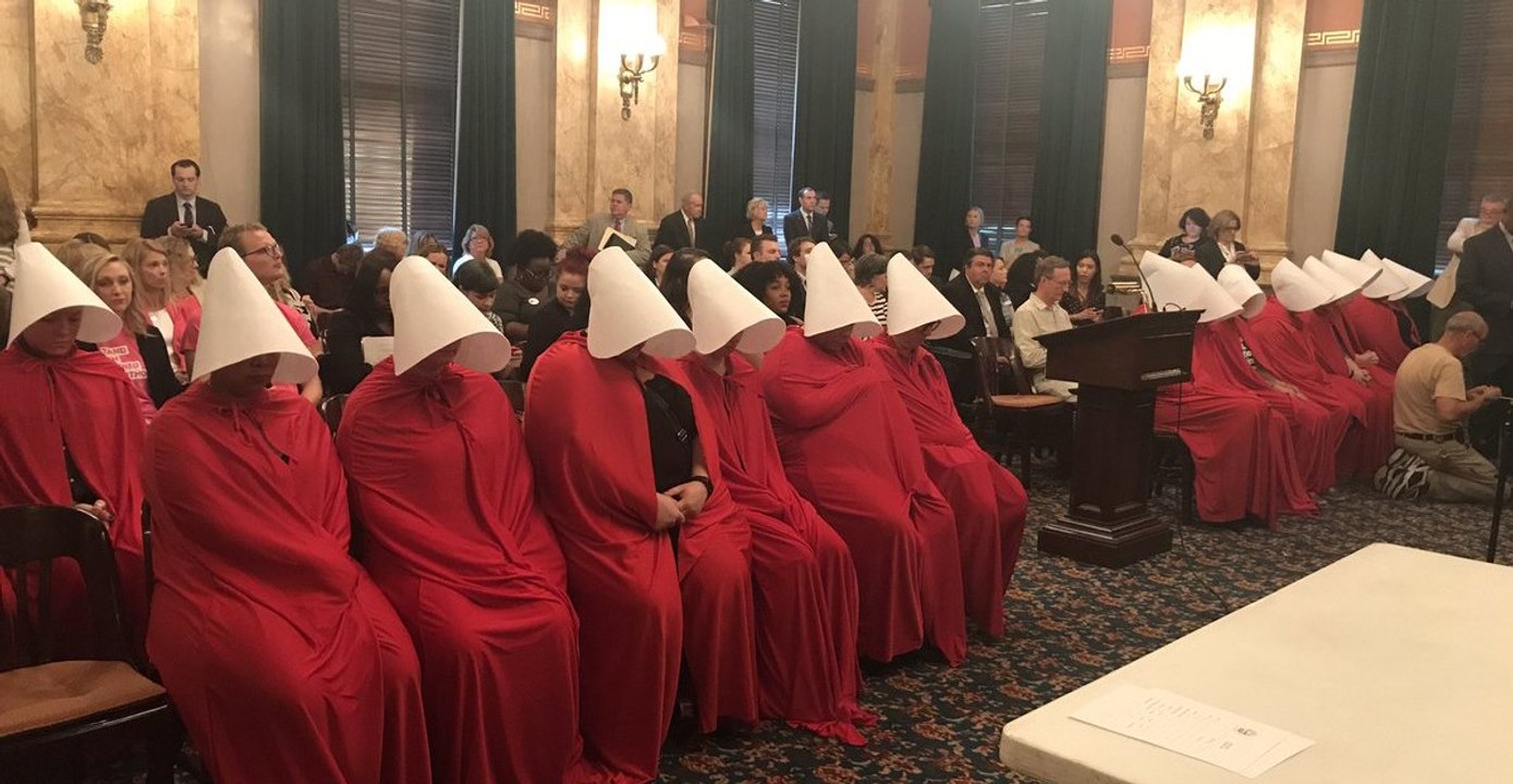 Women Dressed as Handmaids Protest Ohio Abortion Bill