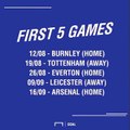 PL FIXTURES 2017/18 - Chelsea important games