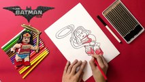 How To Draw and Color Lego Wonder Woman! The Lego Batman Movie Dr